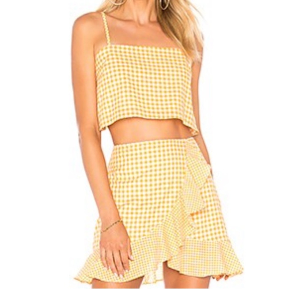 NWT Revolve Gingham Crop Top